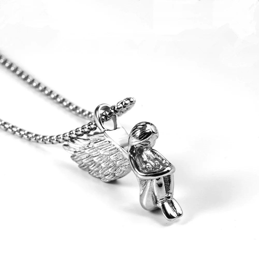 Ожерелье в стиле ретро золотого и серебряного цвета с изображением ангела