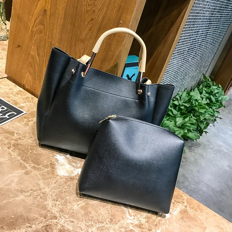 

South Korea Dongdaemun 2017 New Style Korean-style Retro Picture Bucket Bag INS Celebrity Style Shoulder Bag Shoulder Large Bag
