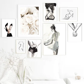 

Geometric Abstract Sexy Girl Body Hand Nordic Posters And Prints Wall Art Canvas Painting Wall Pictures For Living Room Decor