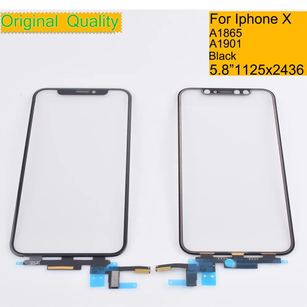5," для iphone X A1865 A1901 сенсорный экран дигитайзер Сенсорная панель передняя стеклянная линза для iphone X Замена ЖК-стекла
