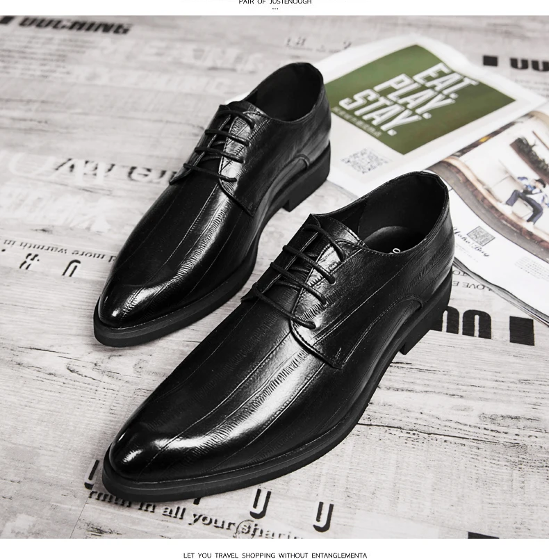Luxury Brand Office Shoes Men Dress Shoes Designer Business Fashion Pointed Toe Casual Party Formal Wedding Shoes For Men