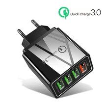 Быстрая зарядка 3,0 быстрое зарядное устройство QC3.0 мульти штекер Адаптер зарядное устройство для мобильного телефона для iPhone 11X7 8 samsung Xiaomi Mi 8 USB зарядное устройство