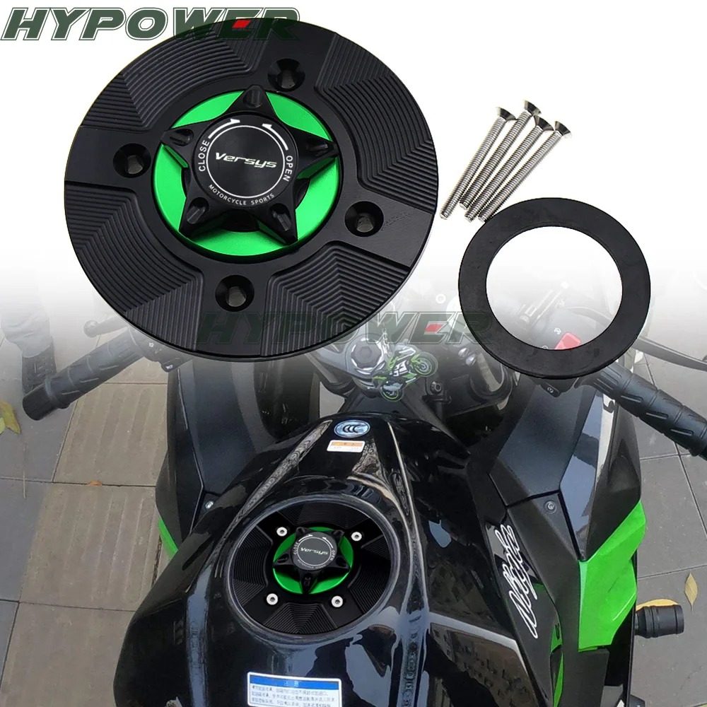 

Для KAWASAKI KLZ VERSYS 1000 VERSYS1000 2019-2020 логотип 8 цветов CNC алюминиевые аксессуары для мотоциклов без ключа крышка топливного бака