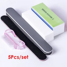 5 шт./компл. Nail Art Файлы пыли щетка для очистки буфера пилка для ногтей лакировочная краска УФ-гель лак для ногтей Маникюр Педикюр Инструменты