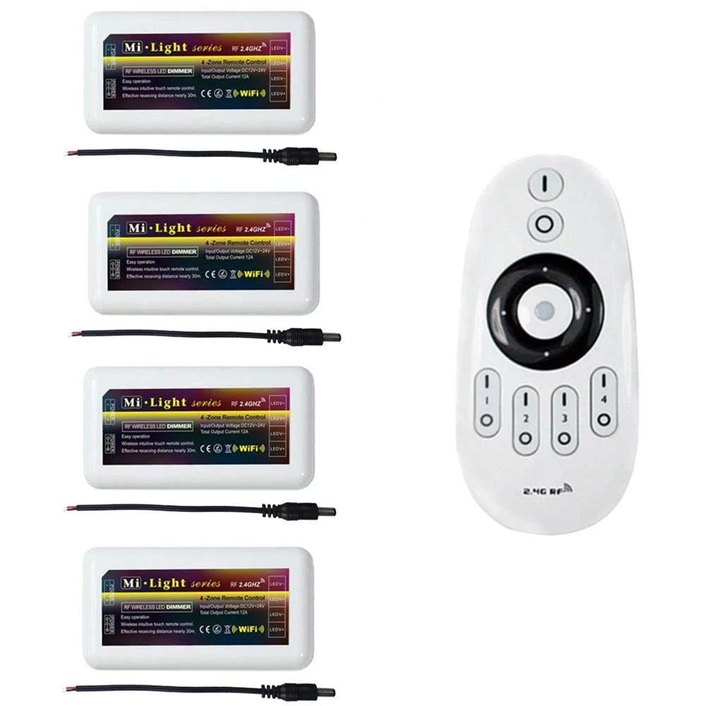 MiLight FUT036 светодиодный диммер контроллер 2 4G Беспроводной RF 4-Зона CT пульт