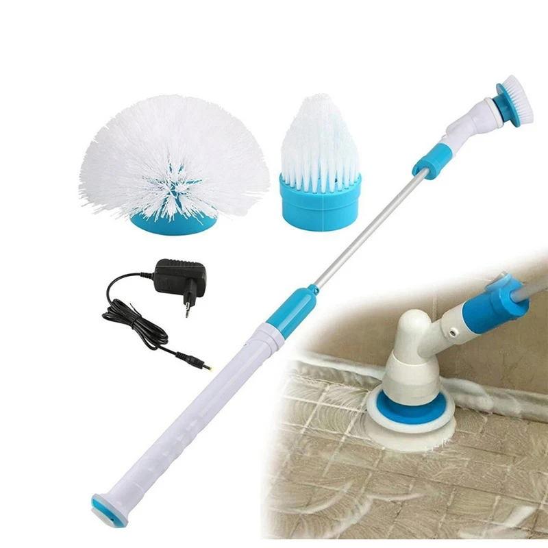 

Electric Spin Scrubber 360 Cordless Chargeable Bathroom Cleaner with Extension Handle Adaptive Brush for Tub Tile Floor Wall