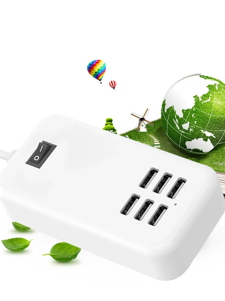 Универсальные смартфоны Pad 6 USB порт многофункциональная настенная умная Зарядка Зарядное устройство EU US UK вилка телефон USB зарядное устройство с розеткой