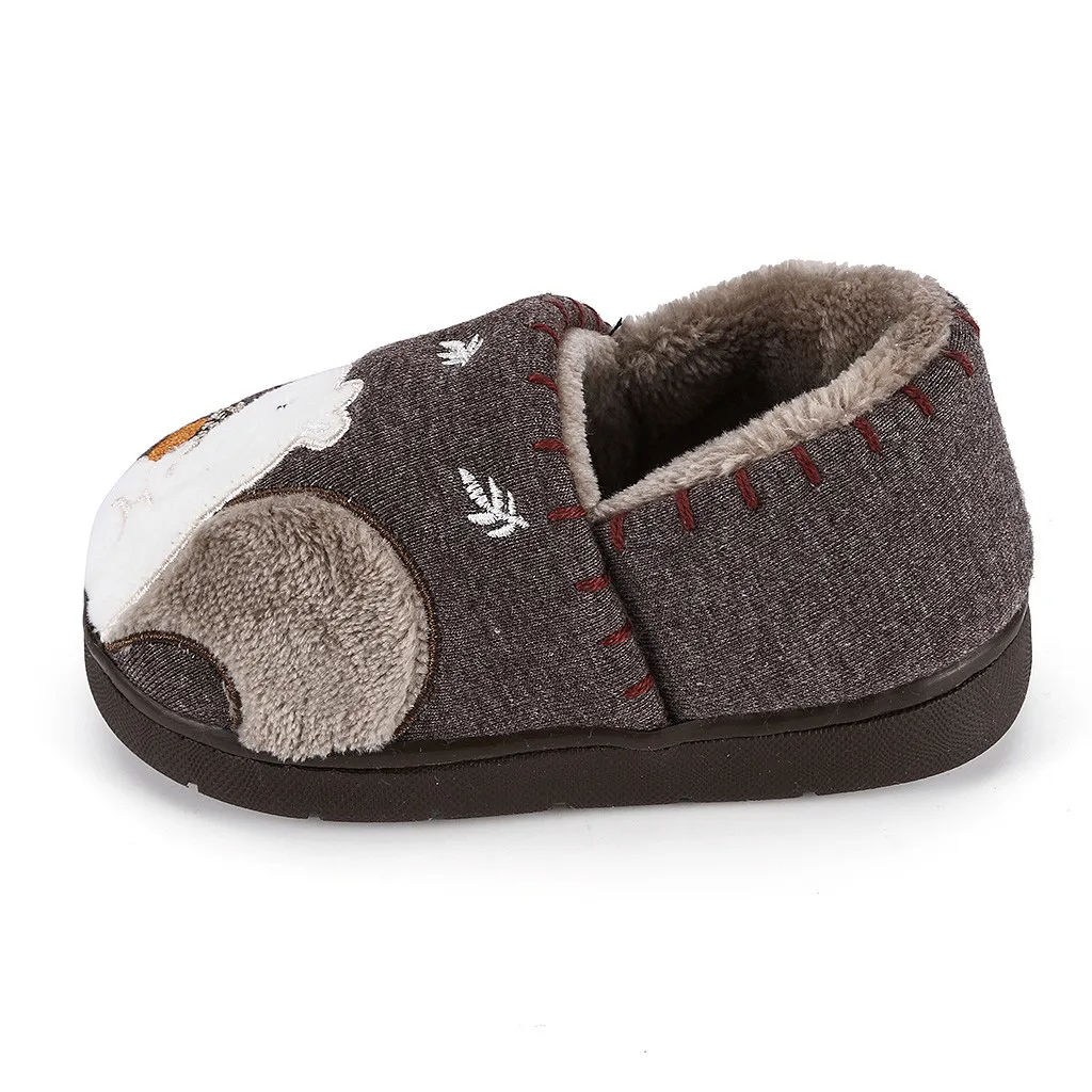 Осенне-зимние кроссовки для малышей; обувь для мальчиков и девочек; модные детские теплые ботинки с милыми животными; домашние тапочки; плюшевые шлепанцы Zapatillas