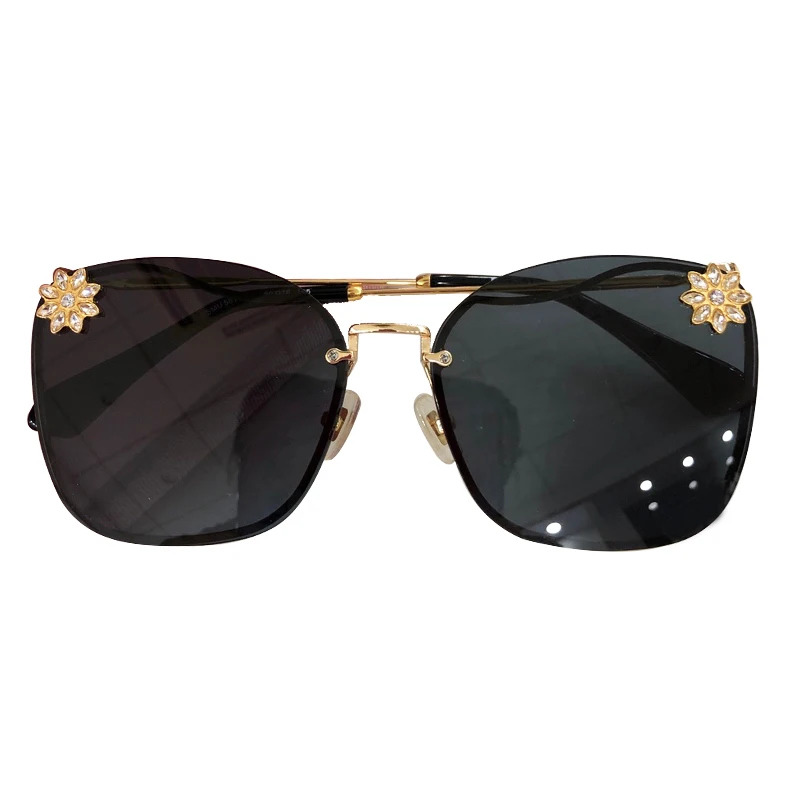 No5 Sunglasses Новое поступление, женские солнцезащитные очки без оправы, женские солнцезащитные очки,, высокое качество, фирменный дизайн, алмаз, солнцезащитные очки для женщин, Oculos de sol, UV400 - Цвет линз: No5 Sunglasses