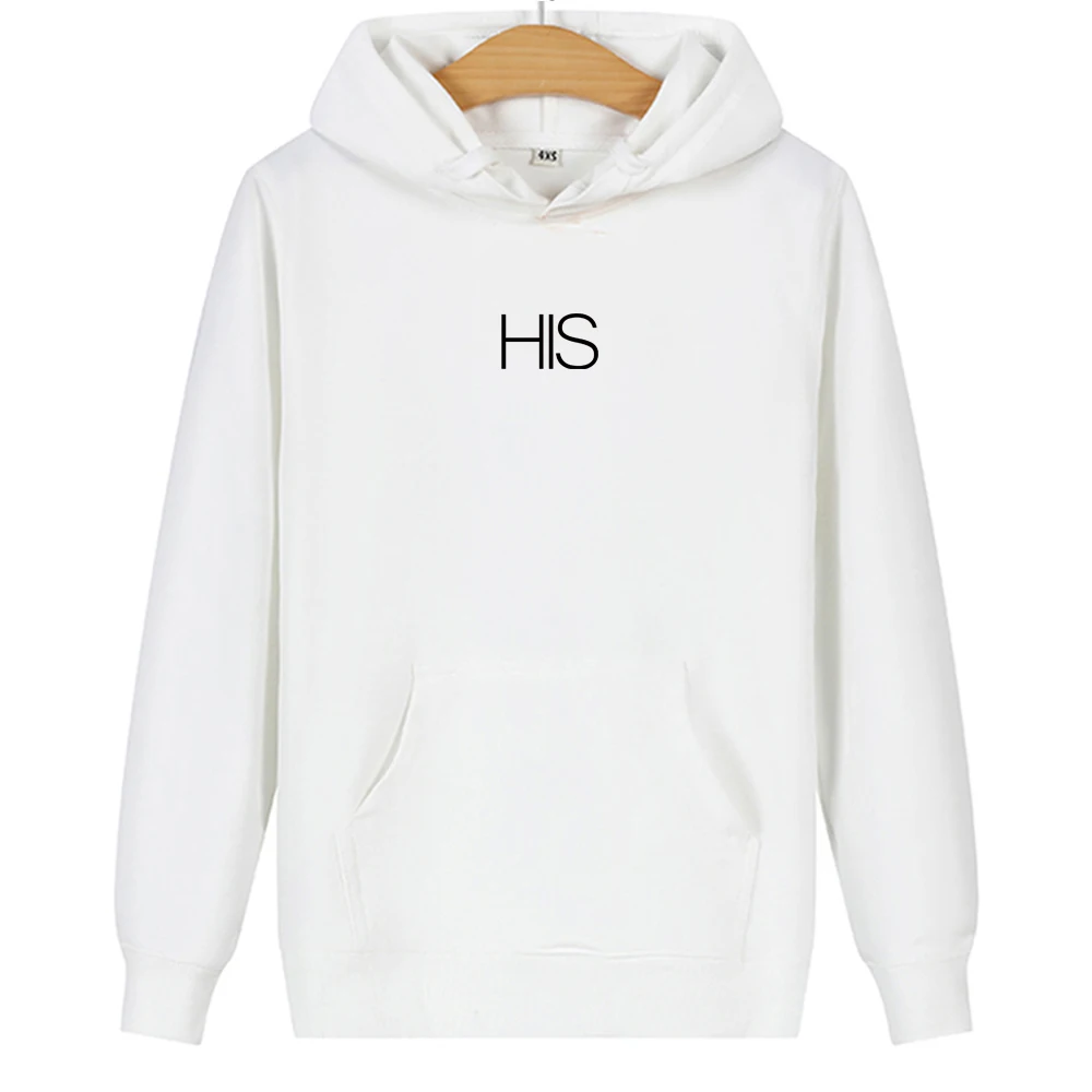 

HERS HIS Letter Print Couple Hoodies Valentines Day Couples Lovers Matching Sweatshirt Casual Long Sleeve Funny Creative Hoodies
