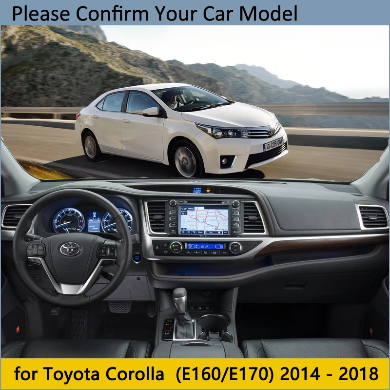 Защитная накладка на приборную панель для Toyota Corolla E170 E160 автомобильные аксессуары приборная панель коврик от солнца