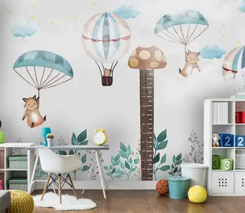 

CJSIR Custom Photo Wallpaper Hand-painted Children's Room Hot Air Balloon Bedroom Cartoon Background Wall 3d Wallpaper Decors