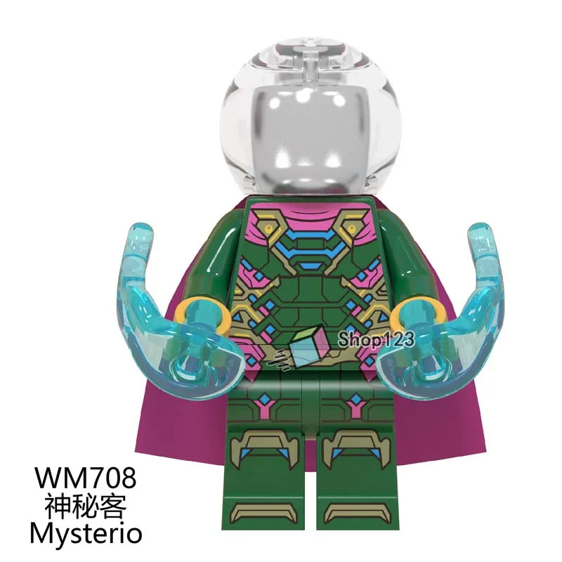 WM6071 Человек-паук вдали от дома Супер Герои Человек-паук Нуар гвеном Mysterio строительные блоки игрушки для детей - Color: Light Pink