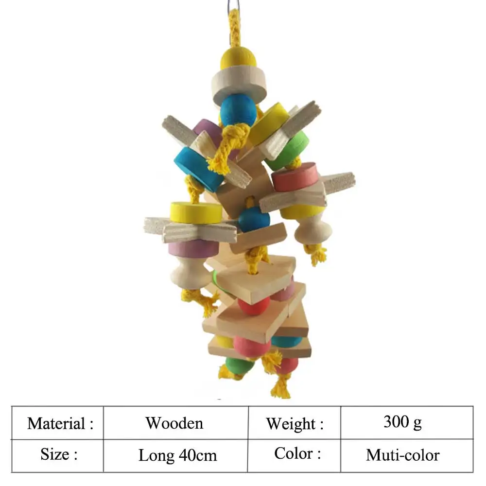 Большой попугай жевательная игрушка птица блоки узлы разрывающая клетка для