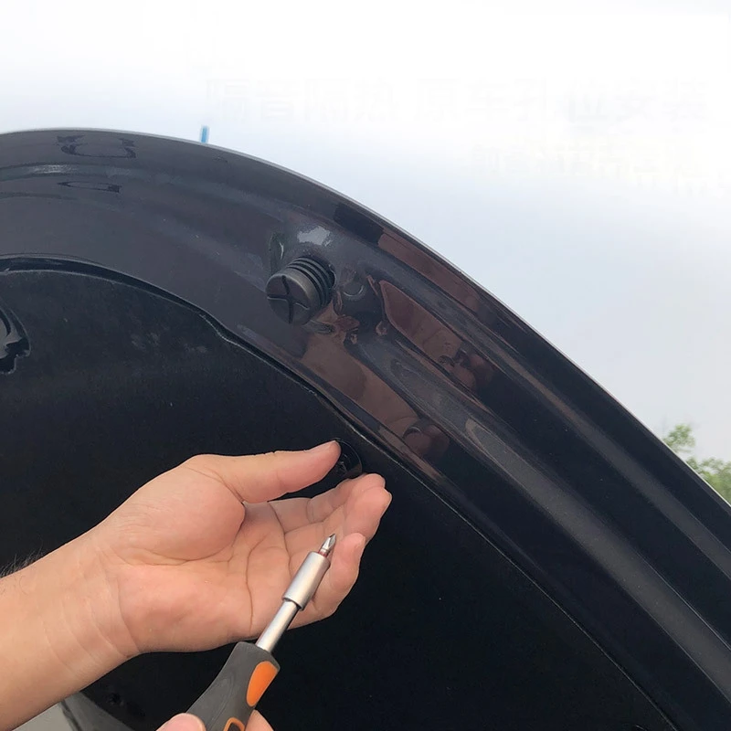 Автомобильный шумоподавляющий коврик для Tesla модель 3 Передняя крышка багажника звукоизоляция хлопок Ударная пластина капот изоляция модификация автомобиля
