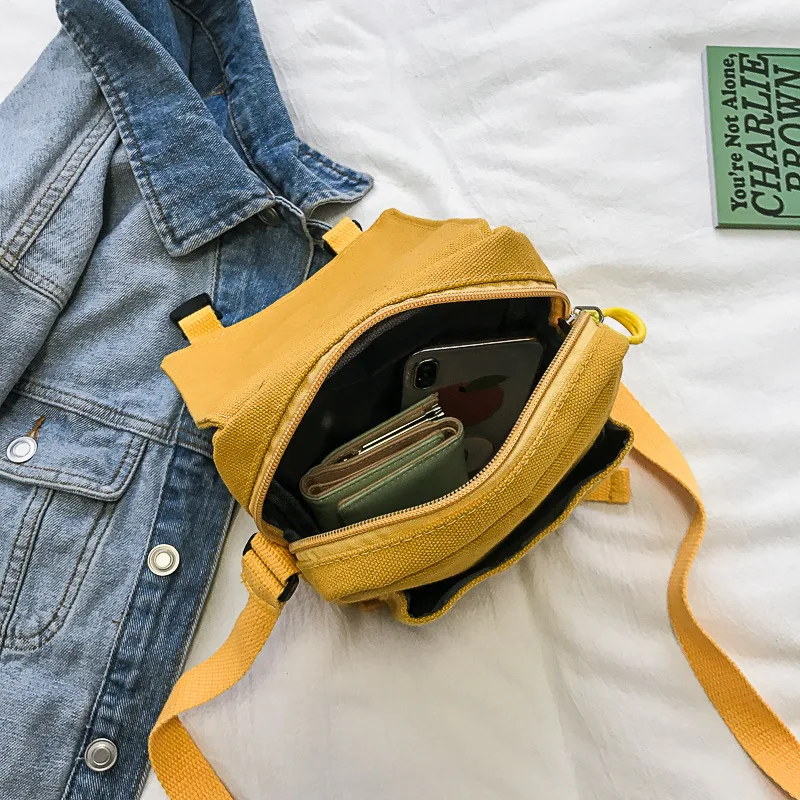 

2019 Korean-style Fashion INS Single-shoulder Canvas Bag Trend Square Sling Bag Planet Pattern Messenger Backpack Mobile Phone B