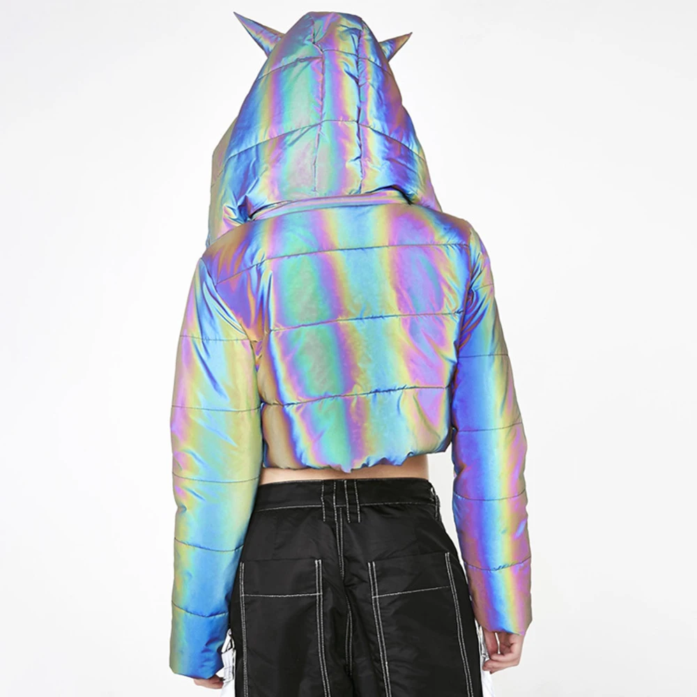 Rainbow Reflective Devil Ear Jacket