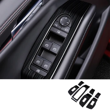 

For Mazda CX-30 2020 2021 Stainless steel Door Window glass Lift Control Switch Panel Cover Trim Car Styling Accessories 7pcs