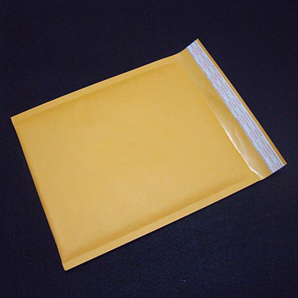 10 шт./партия 90X130 мм желтая крафт-бумага Пузырьковые конверты Подарочная посылка для почтовых отправлений желтого цвета