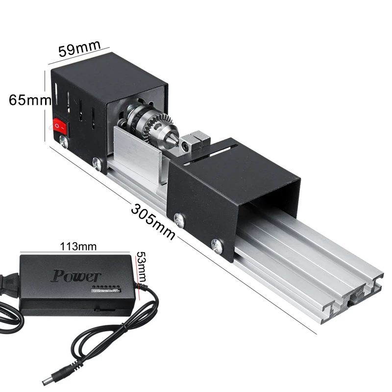 200 Вт ЧПУ мини-токарный станок torno DIY деревообрабатывающий токарный станок по дереву фрезерный станок для шлифовки и полировки бусины дрель Rotary Tool Set