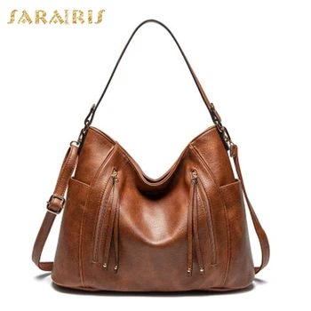 

SARAIRIS 2020 Classic Office Lady Tote Bags Handbags The Large Capacity Vintage Shoulder Bags All Match Crossbody Bag Women