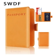 Паспорт RFID ID держатель карты SWDF бренд Air Passport Обложка для женщин Россия чехол для документов для девочек Чехол кошелек Kaart pakket