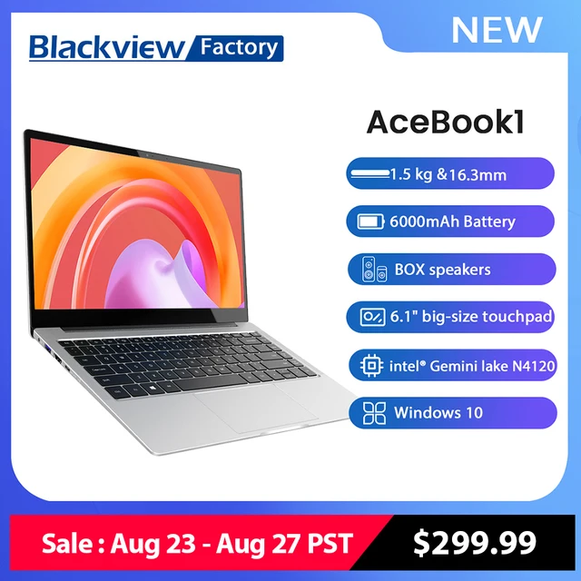 Blackview Acebook 1 laptop 128GB SSD 14 Inch 1920*1080 FHD PC Intel Gemini lake N4120 Quad Core Windows 10 Notebook Comuter 1