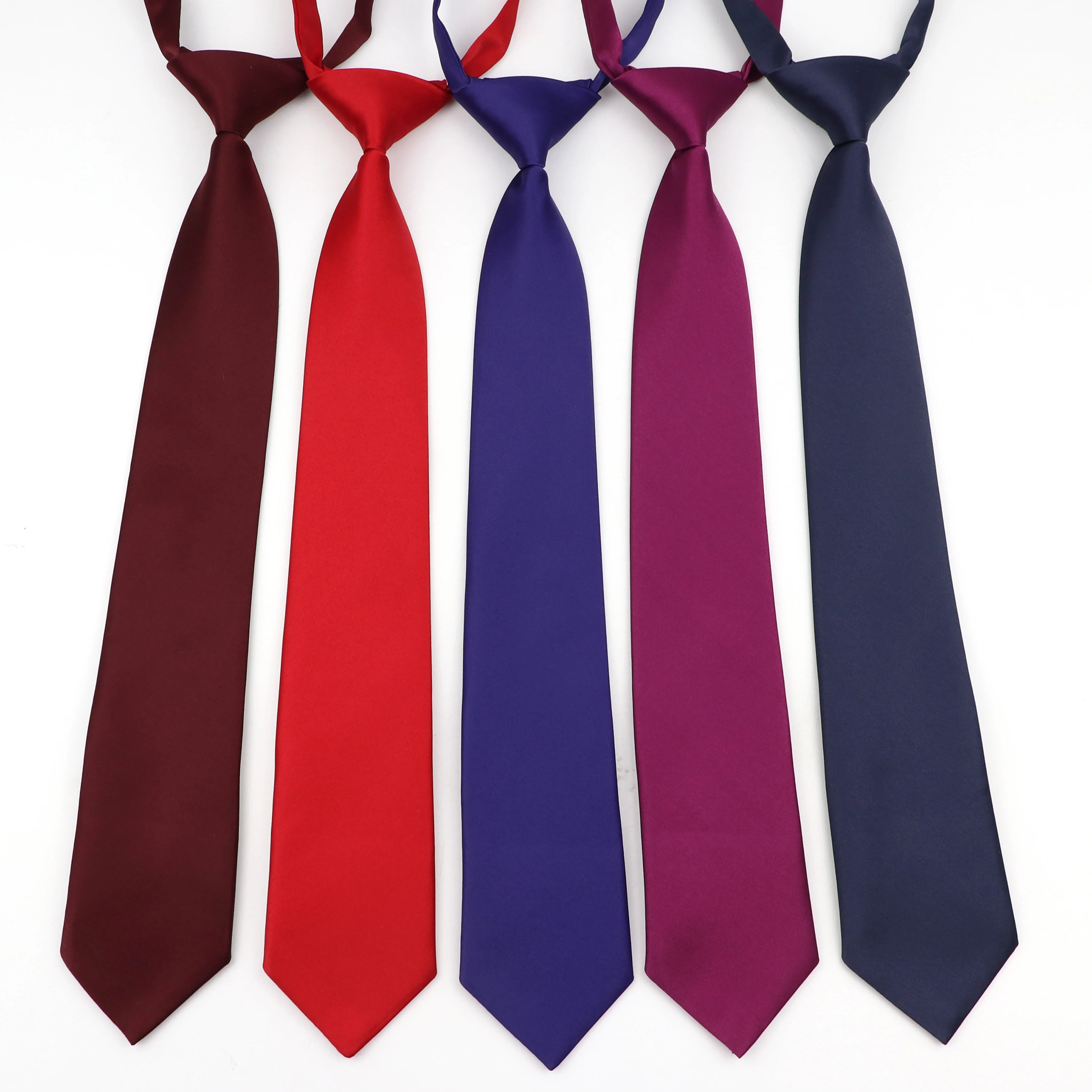 Woven Necktie Necktie Set Clip On Tie Fashion School Children Neck Tie Solid Color Easy To Wear For Girls Boys Kid Pre-tied Colorful Adjustable Skinny Necktie Gift