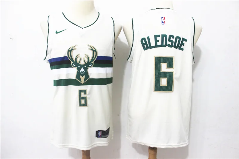 AS PICTURE Сшитые баскетбольные майки Milwaukee Giannis Antetokounmpo Eric Bledsoe, camiseta maillot - Цвет: AS PICTURE