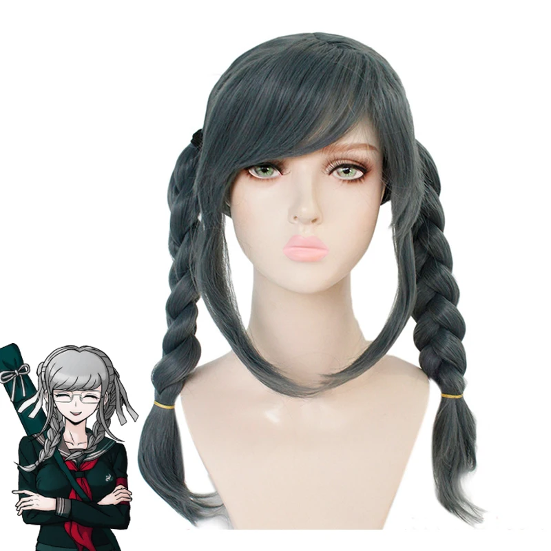 Женские термостойкие парики Danganronpa Peko Pekoyama косички парик для косплея аниме| |