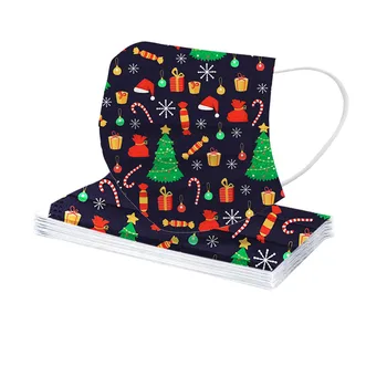 

Christmas Printed Masks Disposable Breathable Multi-purpose Face Cover Mask Mouth Face Mask Multiple Proteccion Mask Mascarilla