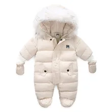 Combinaison à capuche en fourrure pour bébé, barboteuse polaire pour garçon et fille, vêtement d'extérieur pour nouveau né, combinaison de neige