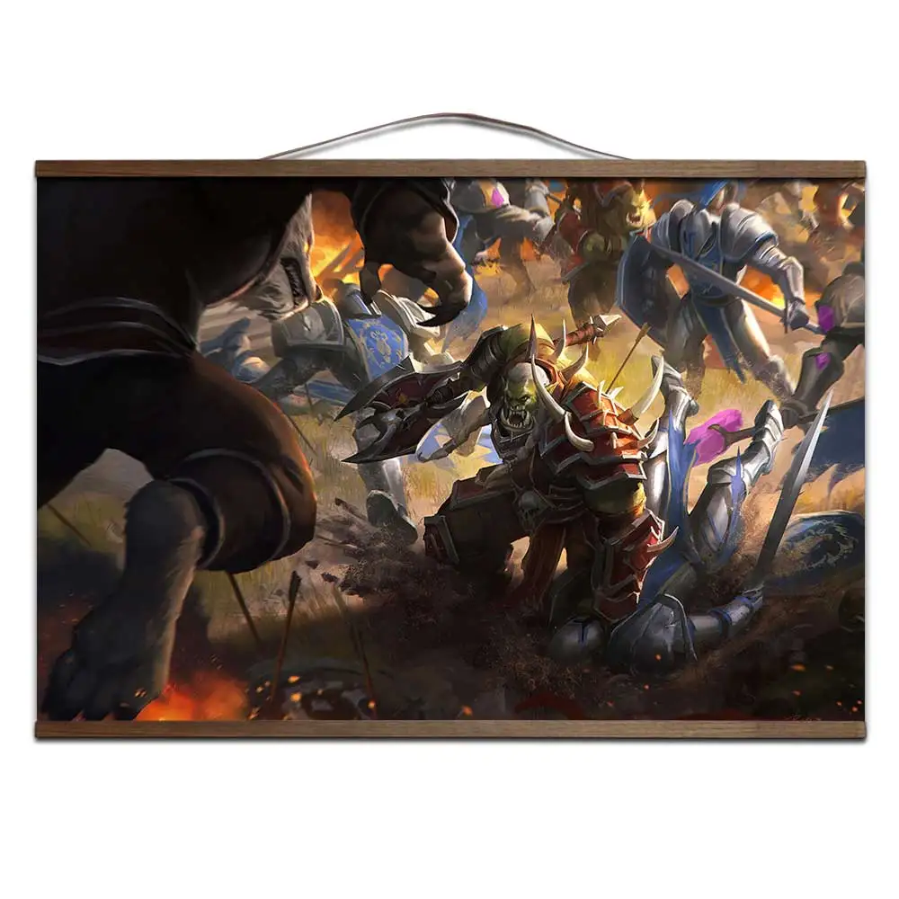 23 World of Warcrafts Битва за Azeroth плакат Sylvanas Anduin Jaina плакат с твердой древесины подвесной прокрутки украшения живопись - Цвет: 23