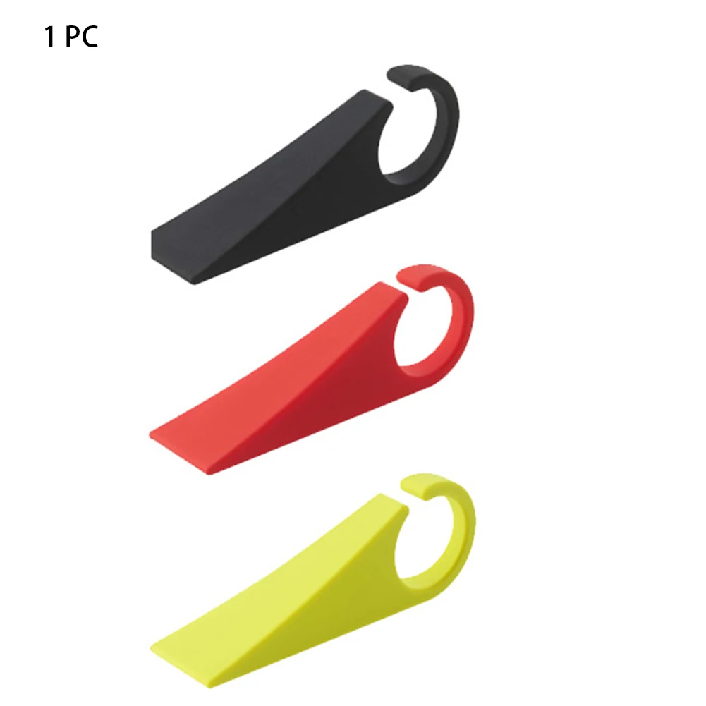Mute Non Punching Silicone Mini Soft Wedge Home Convenient Door Stopper Wall Office Guard Protector Hardware