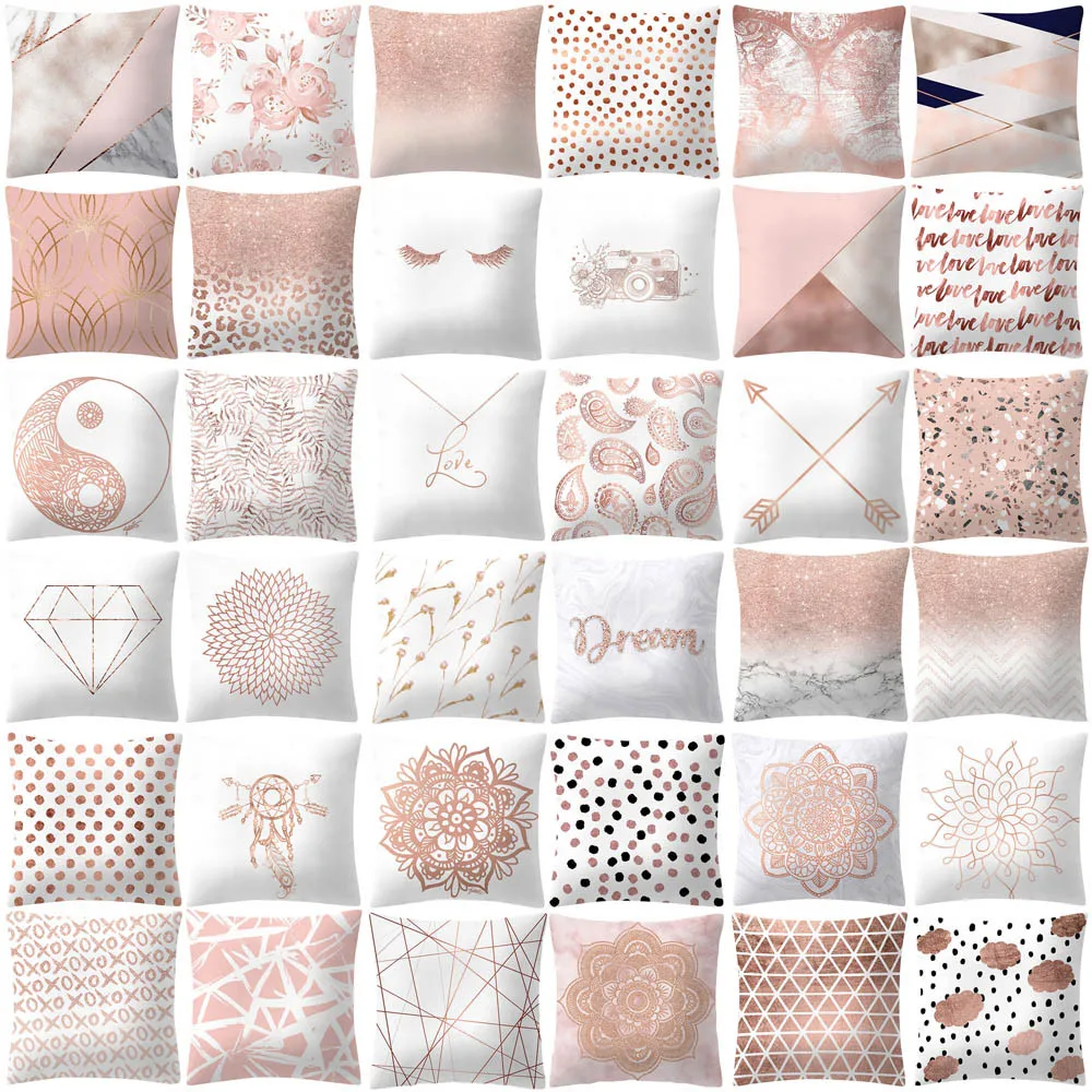 4 шт. розовое золото розовый чехол квадратная домашняя наволочка рождественские