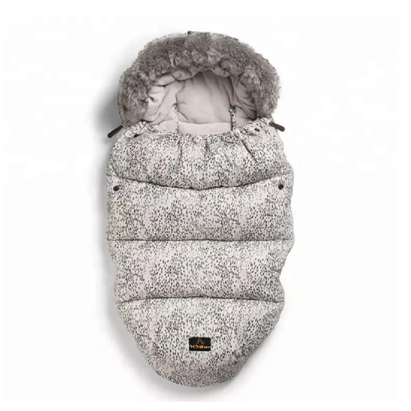 Grey and white Конверт новорожденного хлопок теплый детский спальный мешок для новорожденного 0-36 месяцев - Цвет: Grey and white