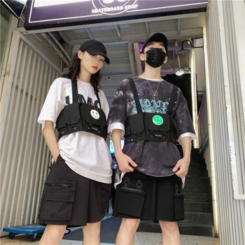 

Unisex Shoulder Chest Bag Oxford Street Waistcoat Vest Pack Gym Fitness Bag Lady Sport Accessories Mobile Phone Holder Bags