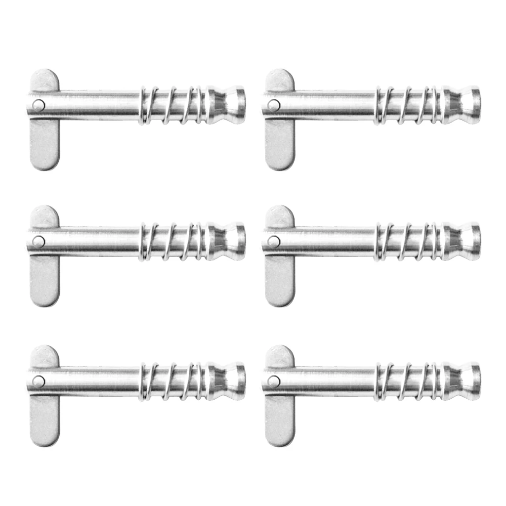 6Pcs Stainless Steel Peg Pin Spring Bar  For Boat Bimini Top Deck Hinge