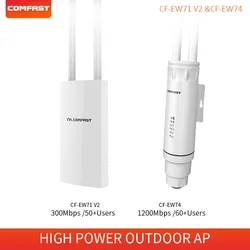 Extension WIFI haute puissance pour l'extérieur, 300 1200Mbps, antenne 2 x 5dBi, extension 360 °, point d'accès sans fil pour routeur 