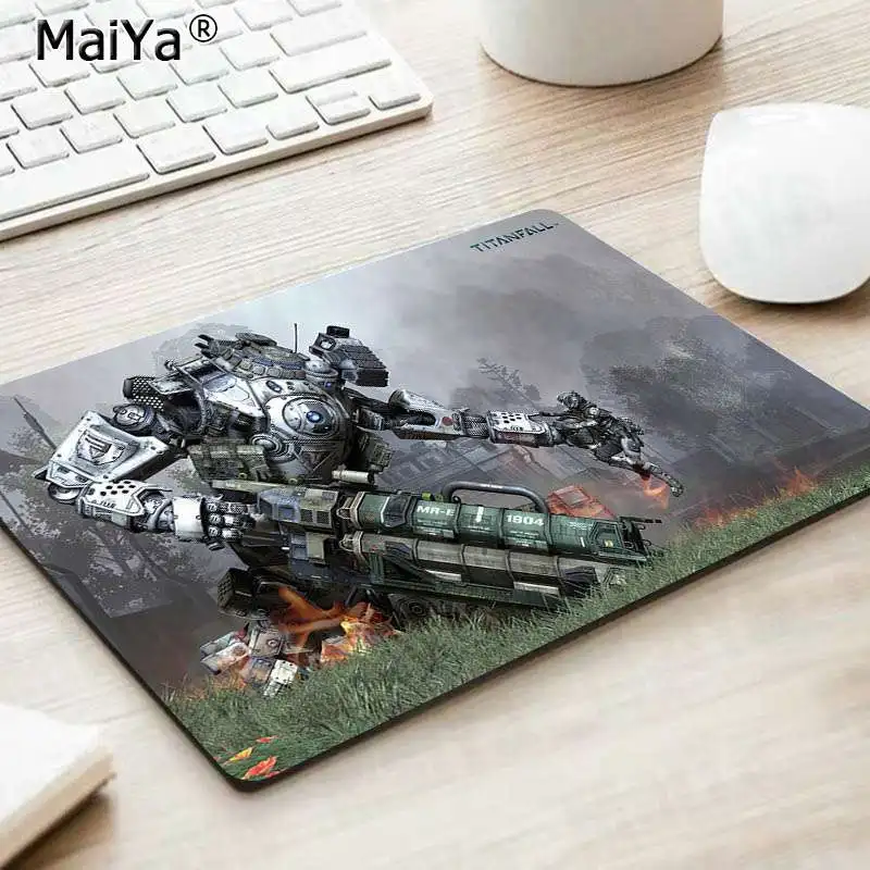 MaiYa Titanfall красивый коврик для мышки в стиле аниме резиновый ПК компьютерный игровой коврик для мыши - Цвет: No Lock Edge25x29cm
