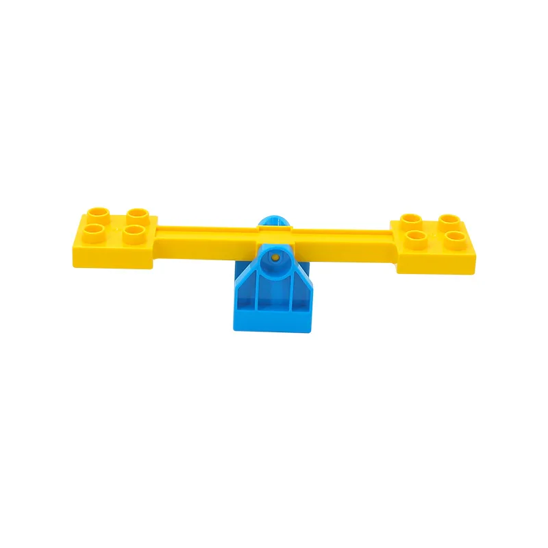 Большие частицы Мультфильм фигурки Seesaw аксессуар DIY модель строительные блоки совместим с Duplo части Кирпичи Детские игрушки - Цвет: Белый