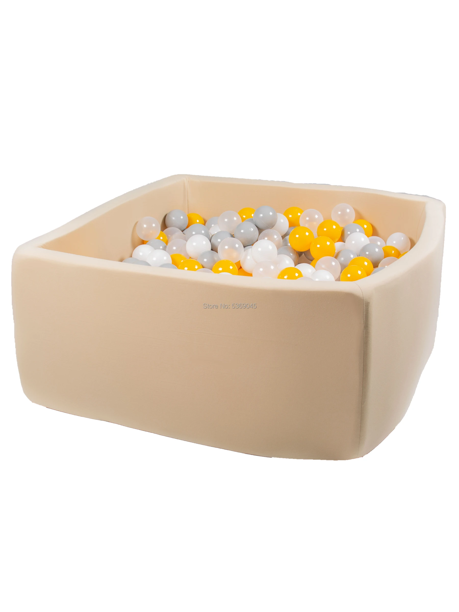 DRY POOL "Pearl лучики Quad" beige выс. h40см with 200 balls in the set(white, transparent, yellow, gray