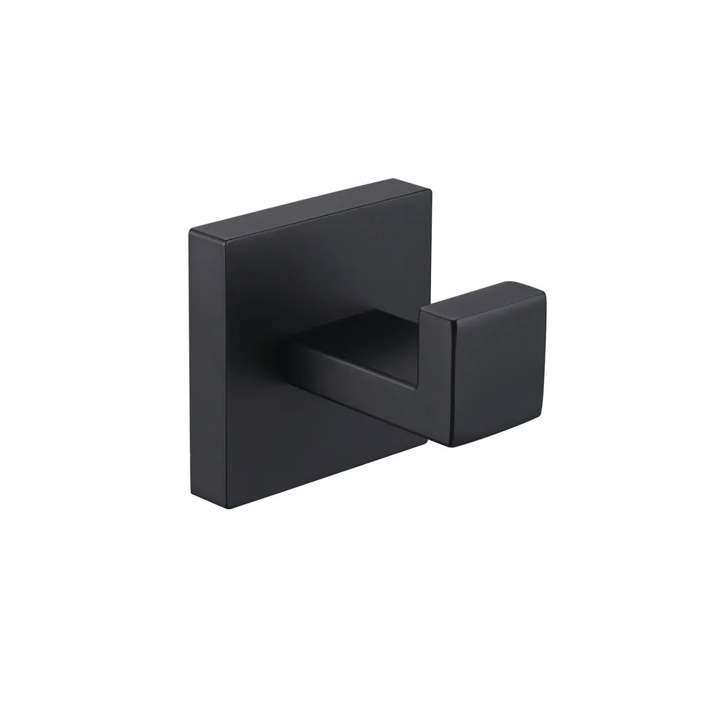 Clothes hook Набор аксессуаров для ванной, черный крючок для халата, вешалка для полотенец, барная полка, держатель для бумажной ткани, держатель для зубной щетки, аксессуары для ванной комнаты - Цвет: Clothes hook