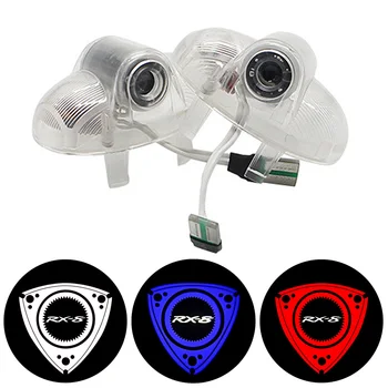 

2pcs LED Laser Car Door Badge Light Projector For Mazda RX-8 Emblem Warning Shadow Ghost Courtesy Light 12V Accessories
