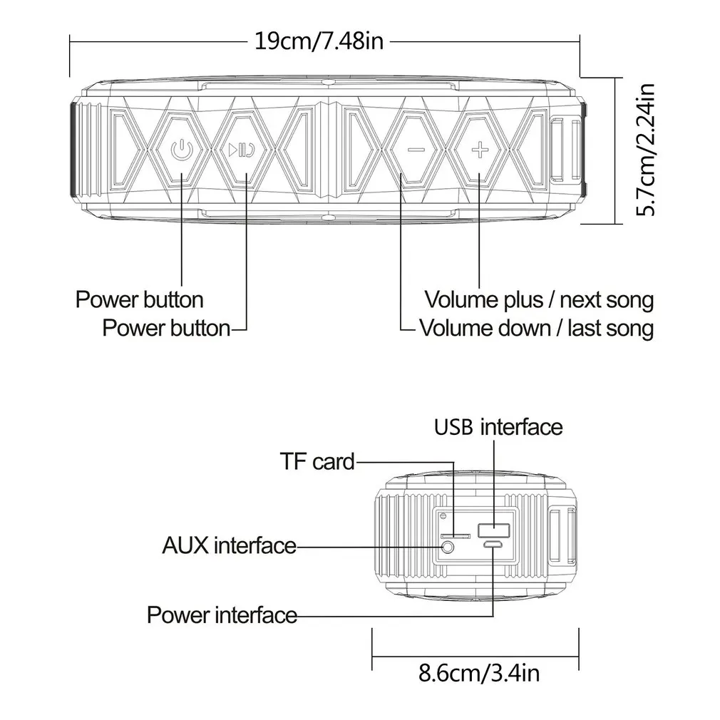 S610 тяжелый бас водонепроницаемый открытый Bluetooth динамик 4500 мАч Внешний аккумулятор портативный 3D стерео беспроводной для верховой езды спорт динамик TF микрофон