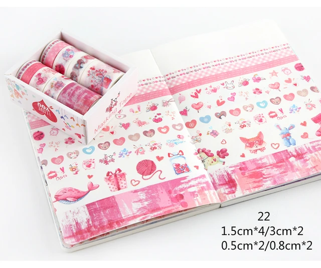 Mr Paper 26 Designs 10pcs/box Cute Cartoon Animals Washi Tapes Scrapbooking DIY Deco Creative Japanese Kawaii Masking Tapes 22