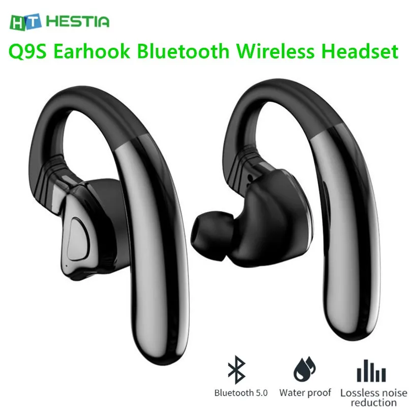 Беспроводные наушники Q9S с креплением на ухо Bluetooth водонепроницаемая гарнитура