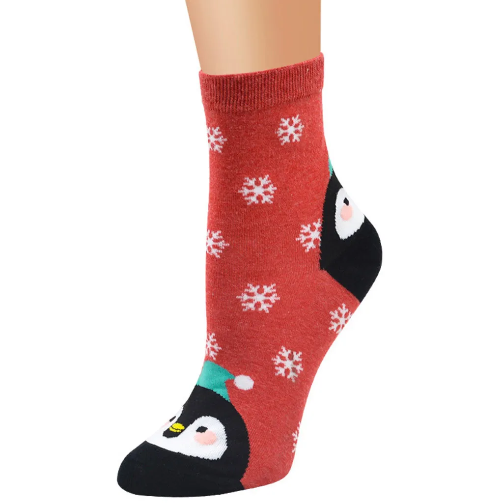 Милые хлопковые чулки красного цвета с забавными персонажами из мультфильмов «Счастливые карты», чулки для девочек и мужчин, подарок на Рождество, skarpetki#31