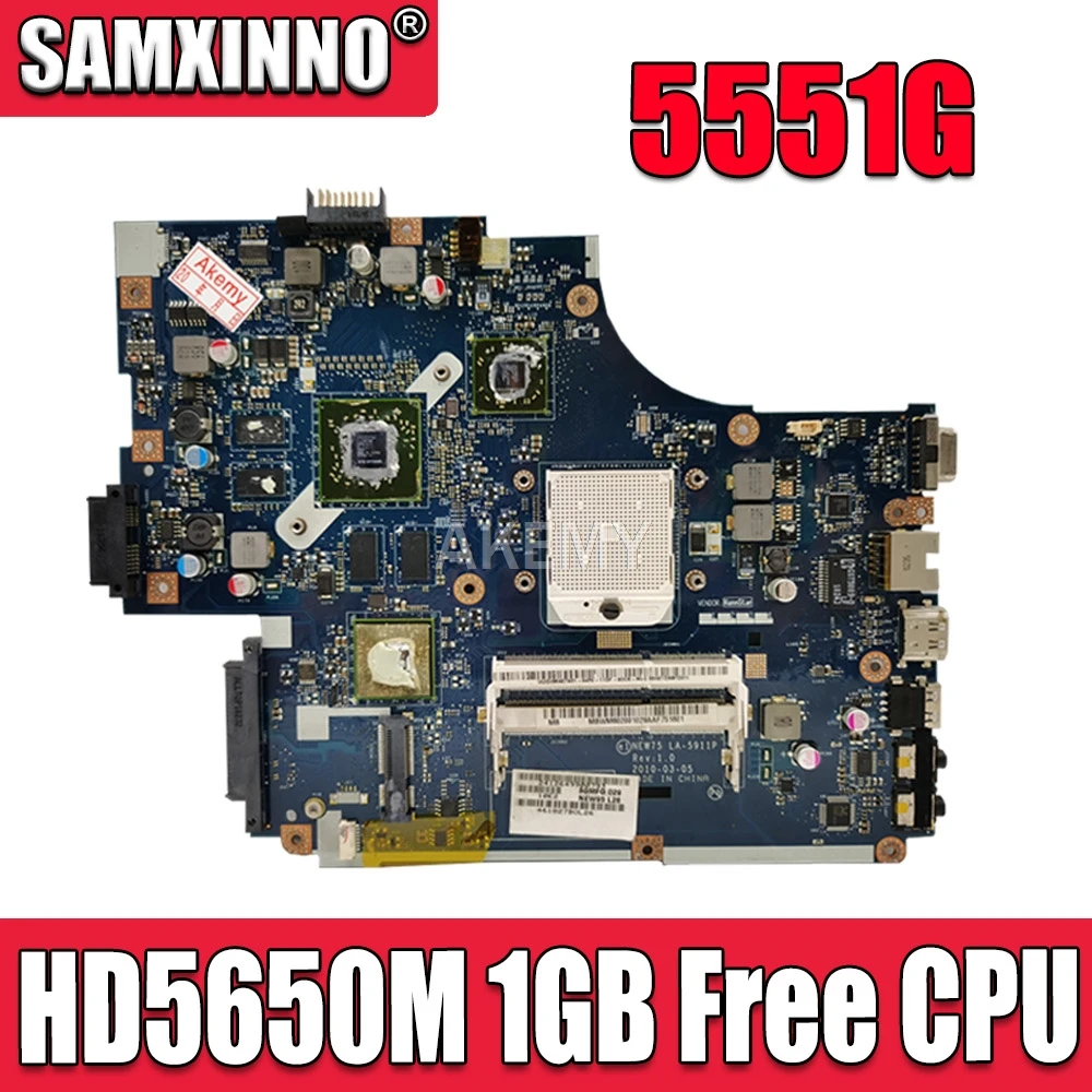 Для Acer aspire 5551 5551G 5552 5552G материнская плата для ноутбука NEW75 LA-5911P MBPUU02001 основная HD5650M