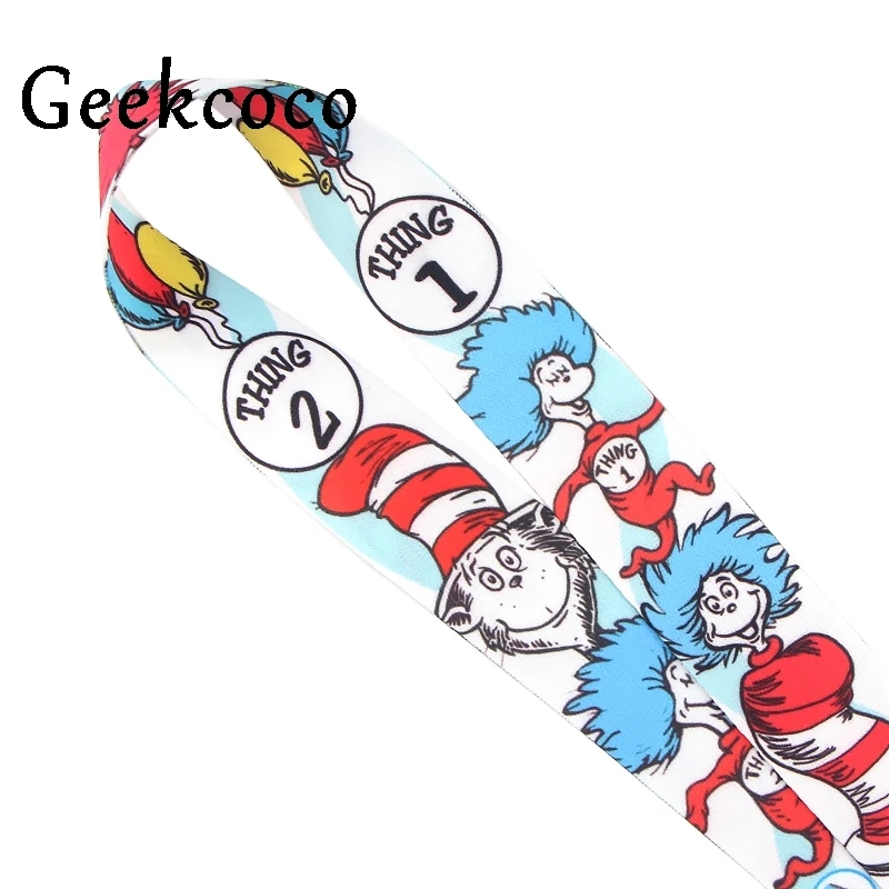 10 шт./лот шнурок для ключей Dr. Seuss шаблон шнурок для телефонов USB флэш-накопители ключи брелки ID Имя тег держатель Бейджа J0636